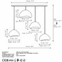 Opviq Lámpara de Araña Lora-Set-Lora-30-4-C-Nua Blanca